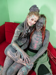 Anuskatzz păsărica bizară tatuată