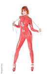 Dolly Dyson se masturbează în latex